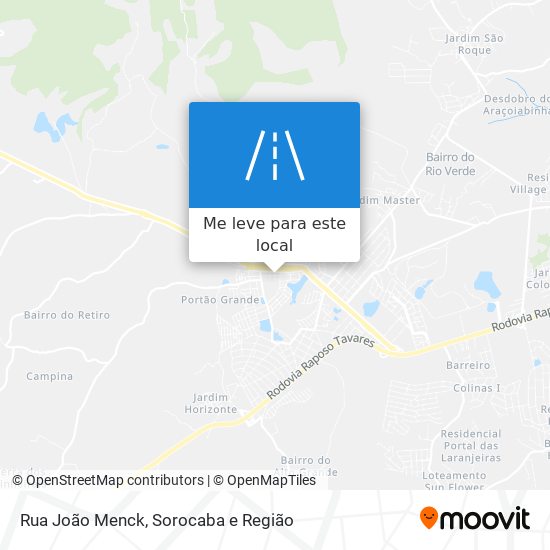 Rua João Menck mapa