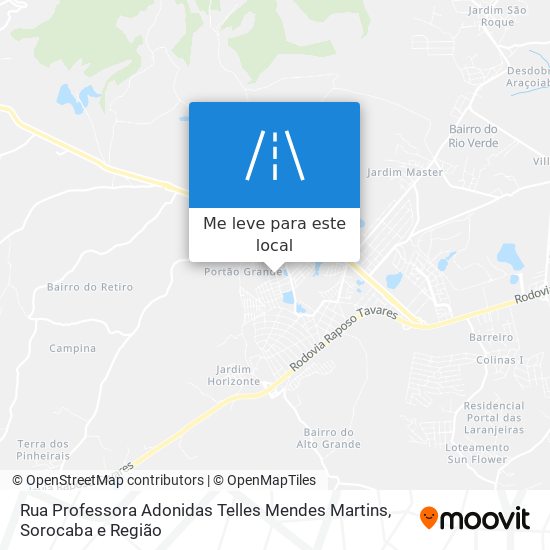 Rua Professora Adonidas Telles Mendes Martins mapa