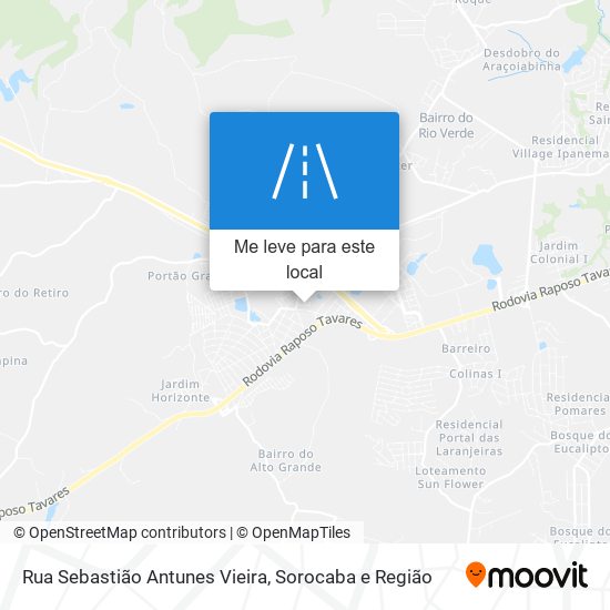 Rua Sebastião Antunes Vieira mapa