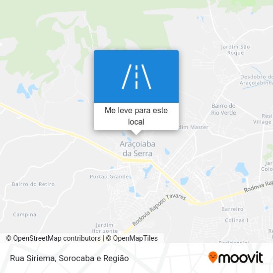 Rua Siriema mapa