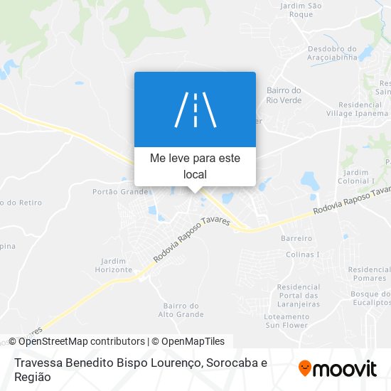 Travessa Benedito Bispo Lourenço mapa