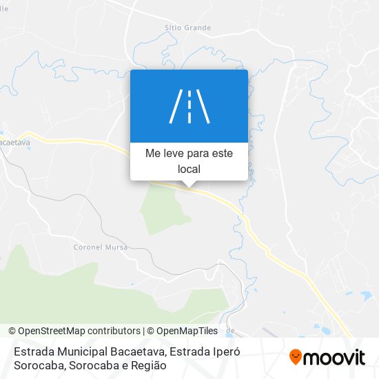 Estrada Municipal Bacaetava, Estrada Iperó Sorocaba mapa