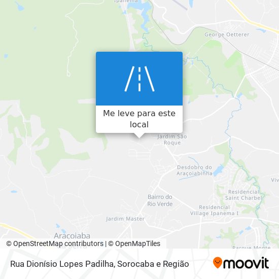 Rua Dionísio Lopes Padilha mapa