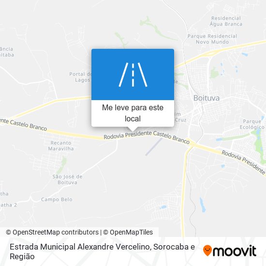 Estrada Municipal Alexandre Vercelino mapa