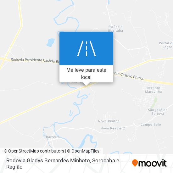 Rodovia Gladys Bernardes Minhoto mapa