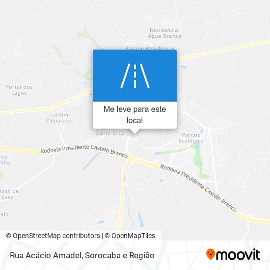 Rua Acácio Amadel mapa