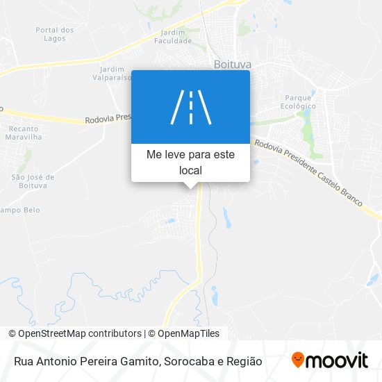 Rua Antonio Pereira Gamito mapa