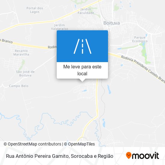 Rua Antônio Pereira Gamito mapa