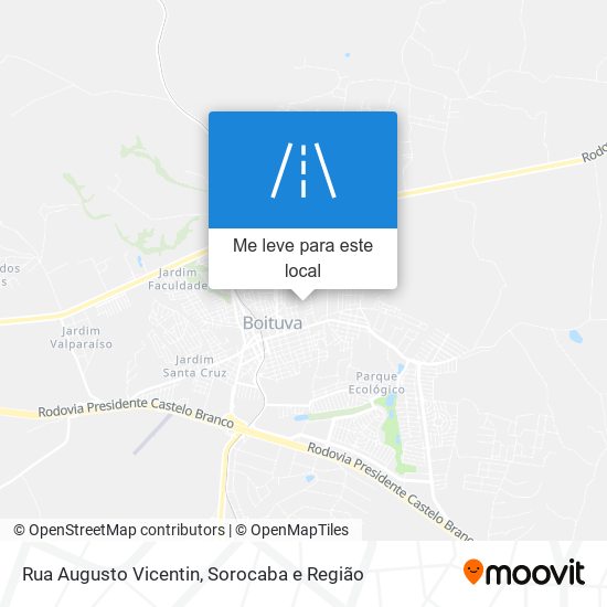 Rua Augusto Vicentin mapa