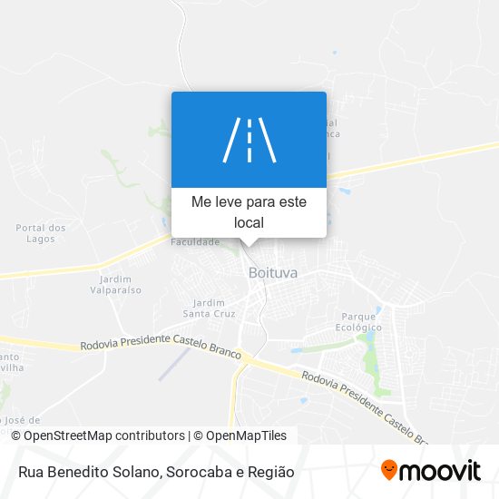 Rua Benedito Solano mapa