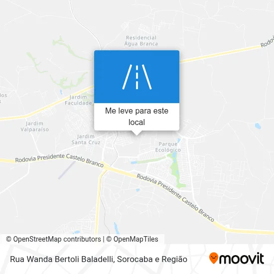 Rua Wanda Bertoli Baladelli mapa