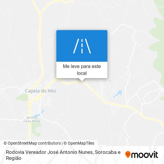 Rodovia Vereador José Antonio Nunes mapa