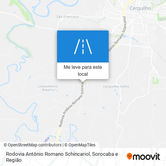 Rodovia Antônio Romano Schincariol mapa