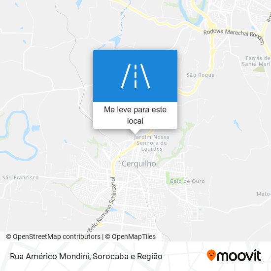 Rua Américo Mondini mapa