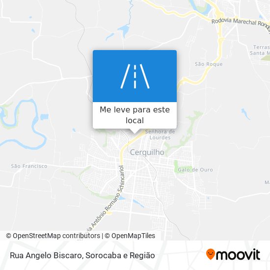 Rua Angelo Biscaro mapa