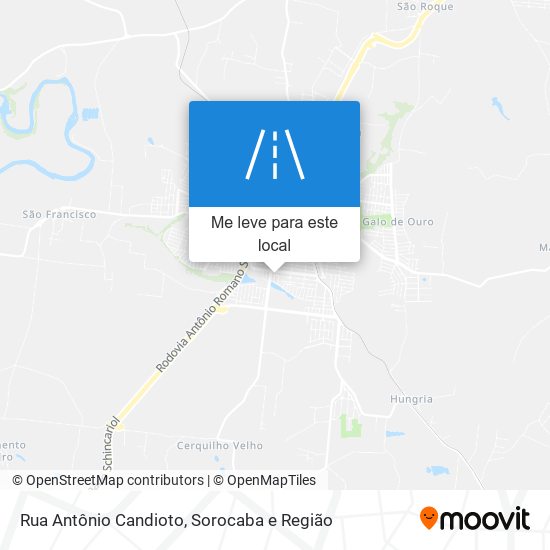 Rua Antônio Candioto mapa