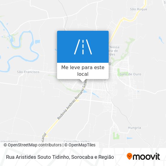 Rua Aristides Souto Tidinho mapa