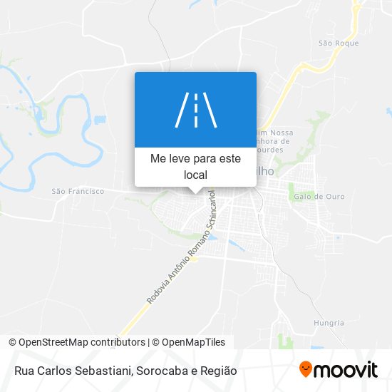 Rua Carlos Sebastiani mapa