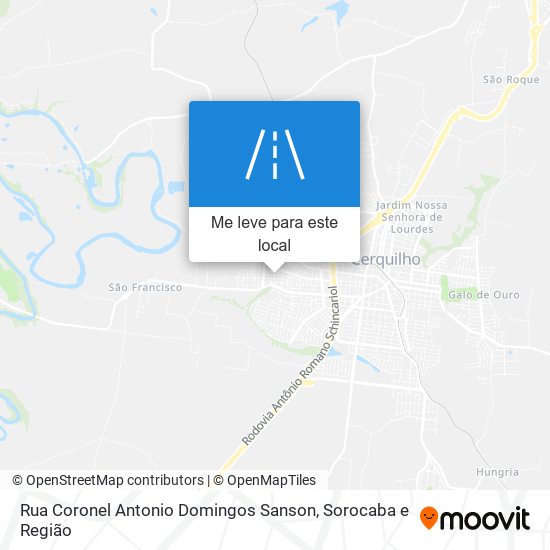Rua Coronel Antonio Domingos Sanson mapa