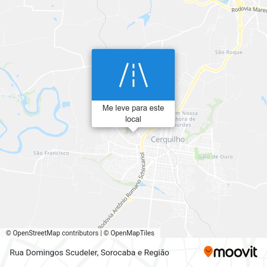 Rua Domingos Scudeler mapa