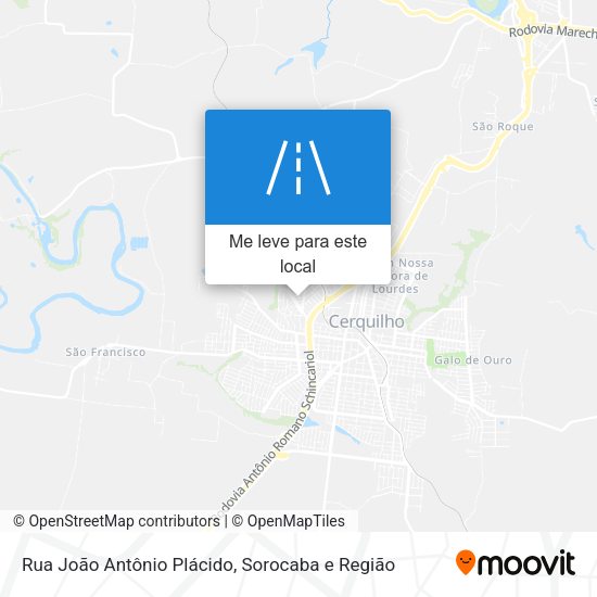 Rua João Antônio Plácido mapa