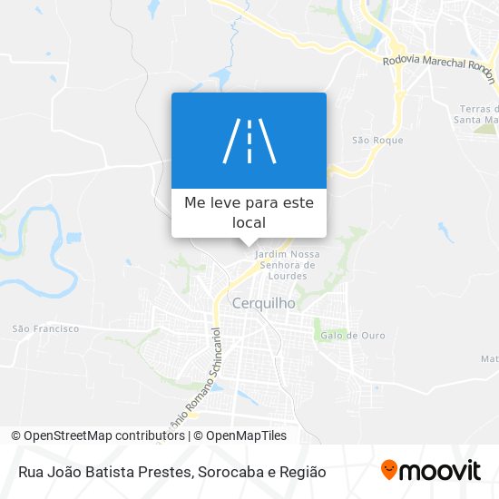 Rua João Batista Prestes mapa