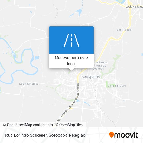 Rua Lorindo Scudeler mapa