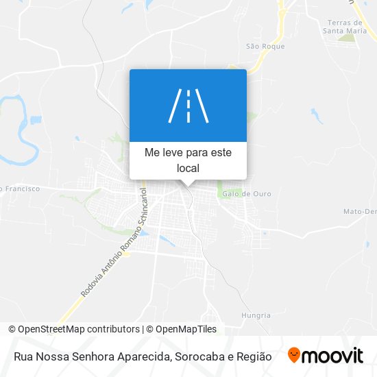 Rua Nossa Senhora Aparecida mapa