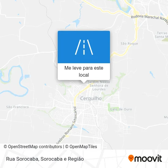 Rua Sorocaba mapa
