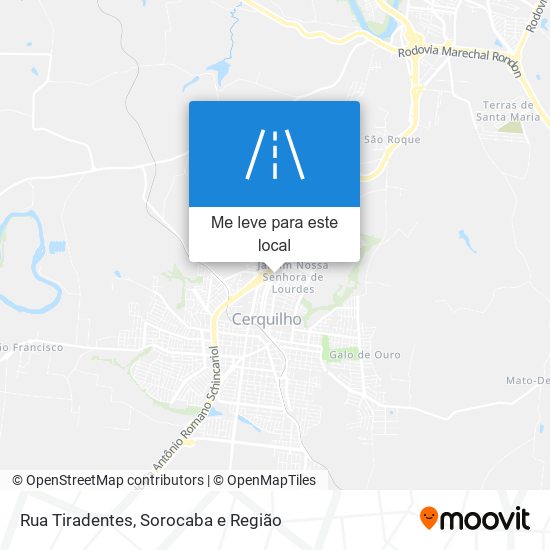 Rua Tiradentes mapa