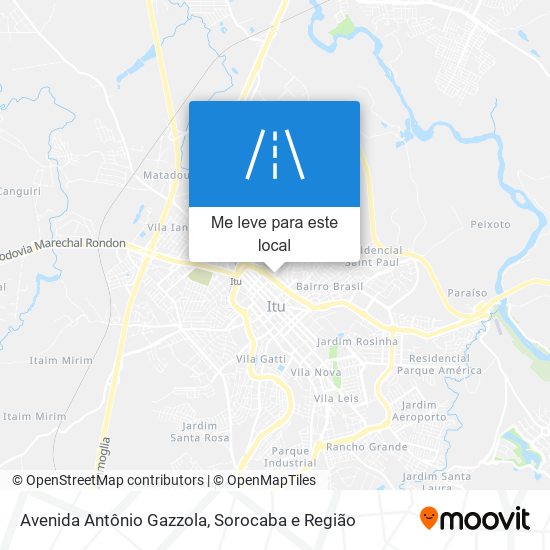 Avenida Antônio Gazzola mapa