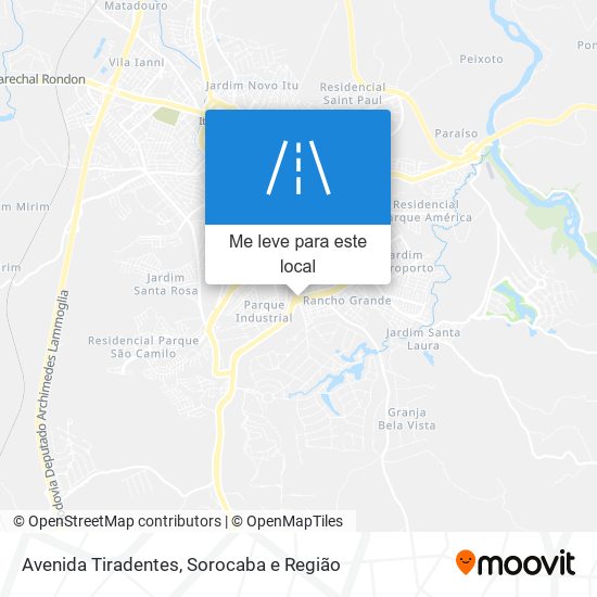 Avenida Tiradentes mapa