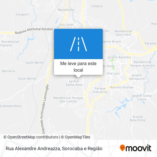 Rua Alexandre Andreazza mapa