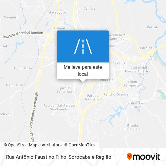 Rua Antônio Faustino Filho mapa