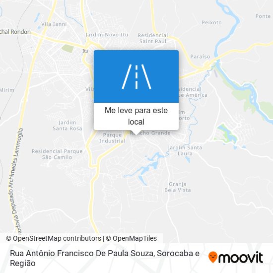 Rua Antônio Francisco De Paula Souza mapa