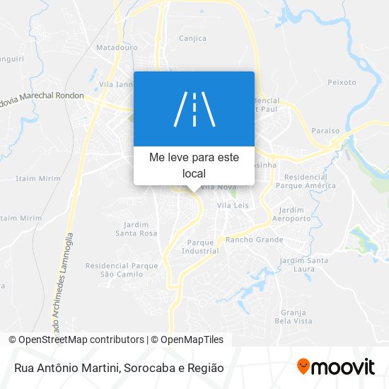 Rua Antônio Martini mapa