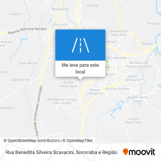 Rua Benedita Silveira Scavacini mapa