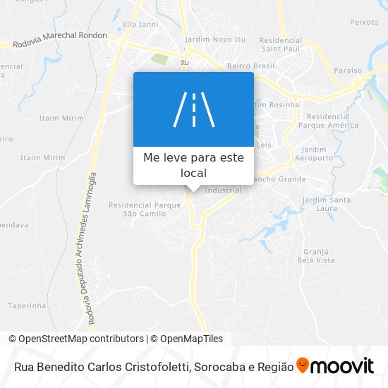 Rua Benedito Carlos Cristofoletti mapa