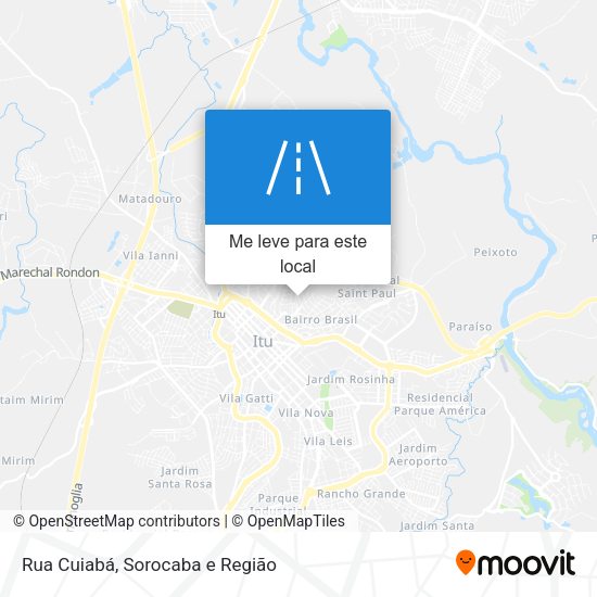 Rua Cuiabá mapa