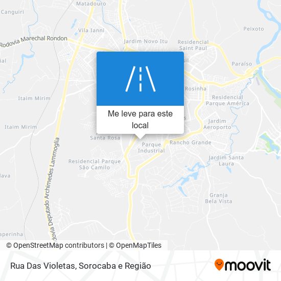 Rua Das Violetas mapa