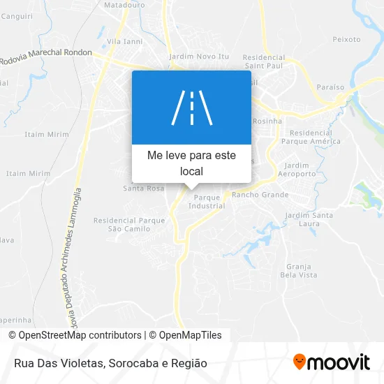 Rua Das Violetas mapa