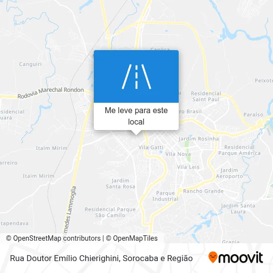Rua Doutor Emílio Chierighini mapa