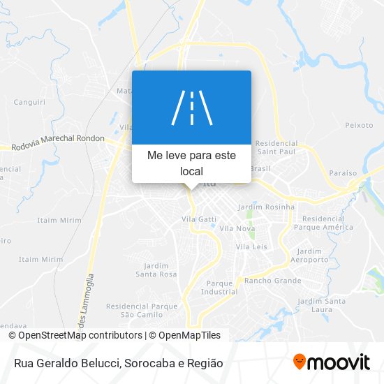 Rua Geraldo Belucci mapa