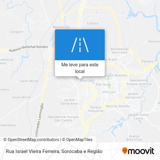 Rua Israel Vieira Ferreira mapa