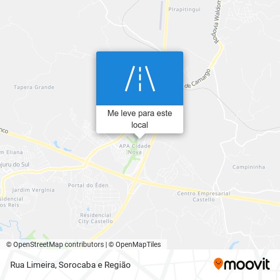 Rua Limeira mapa