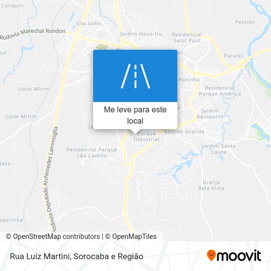Rua Luiz Martini mapa