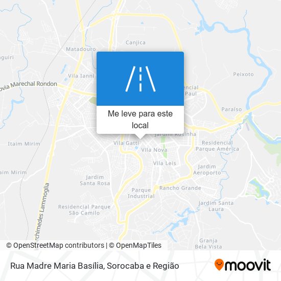 Rua Madre Maria Basília mapa