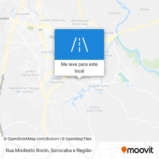 Rua Modesto Bonin mapa