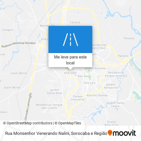 Rua Monsenhor Venerando Nalini mapa