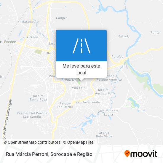 Rua Márcia Perroni mapa